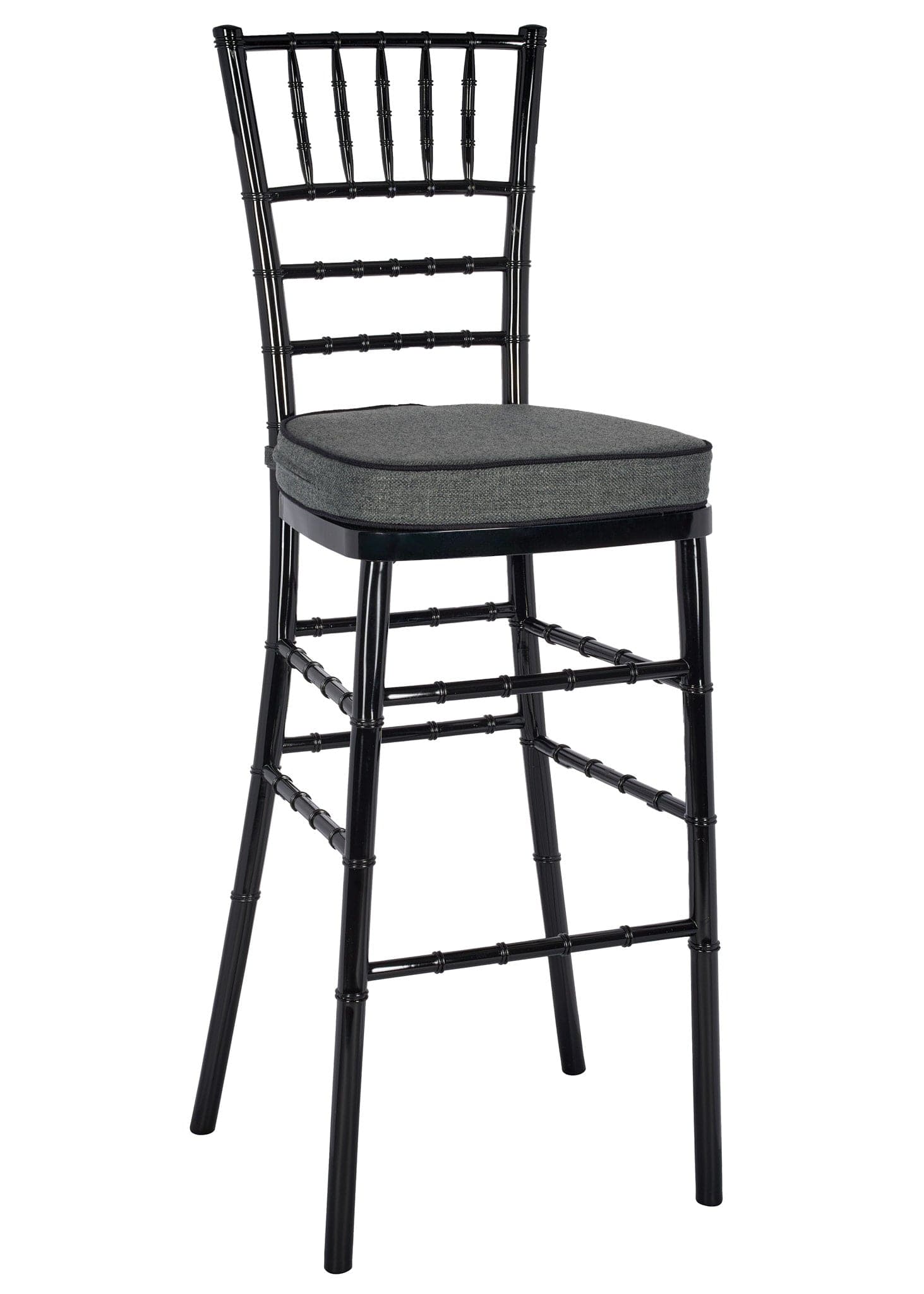 Chivari Black Resin Steel Skeleton™ Chiavari Barstool BCRB-ST-AX-T