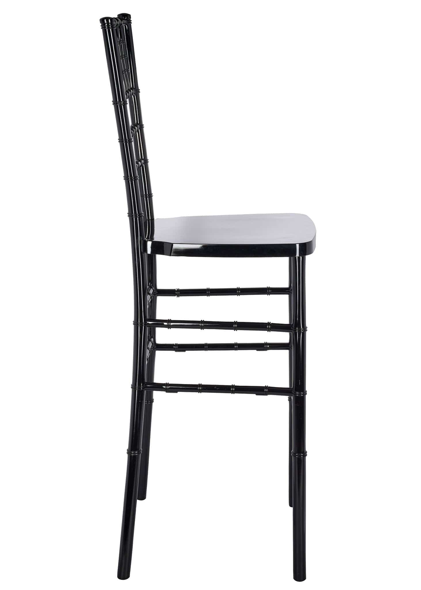 Chivari Black Resin Steel Skeleton™ Chiavari Barstool - 2 Pack - Some Assembly Required BCRB-KD-ST-AX-2