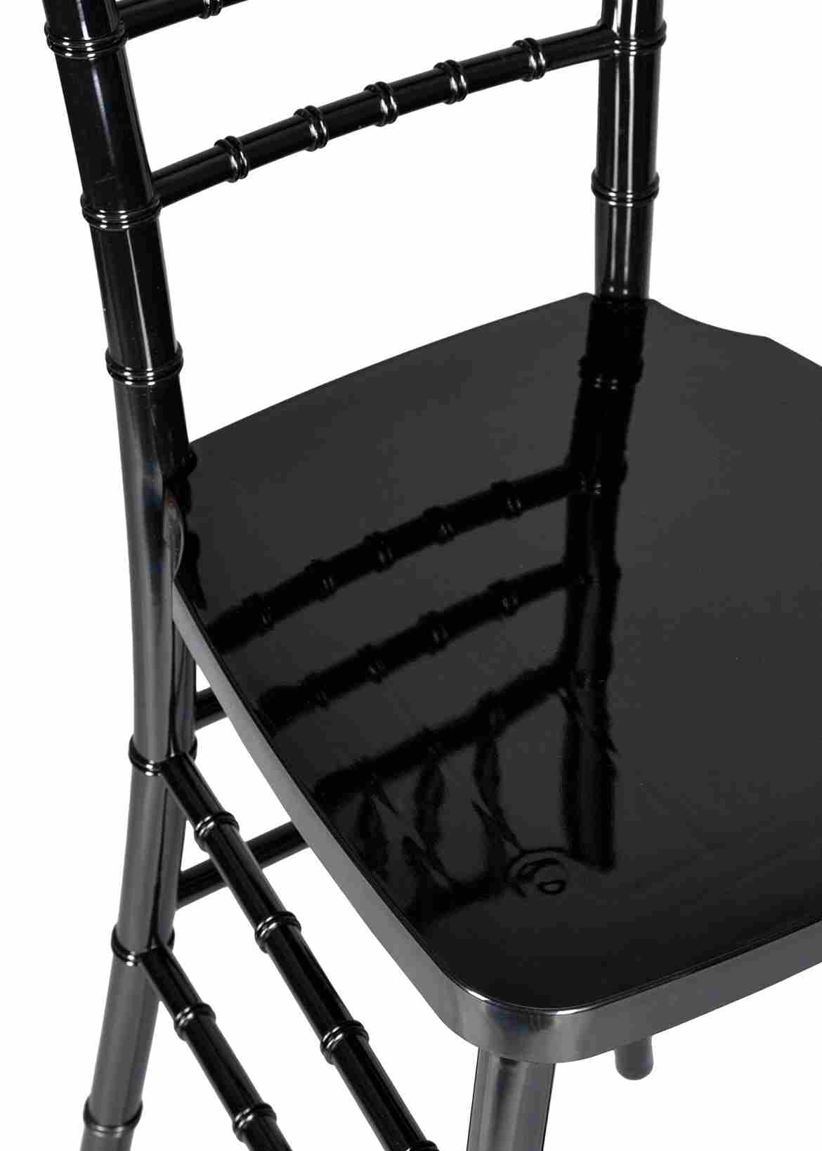 Chivari Black Resin Steel Skeleton™ Chiavari Barstool - 2 Pack - Some Assembly Required BCRB-KD-ST-AX-2
