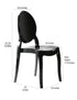 Chivari Black Resin Oval Back Sophia Ghost Chair CGSRB-ZG-T