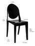 Chivari Black Resin Oval Back Victoria Ghost Chair CGVRB-ZG-T
