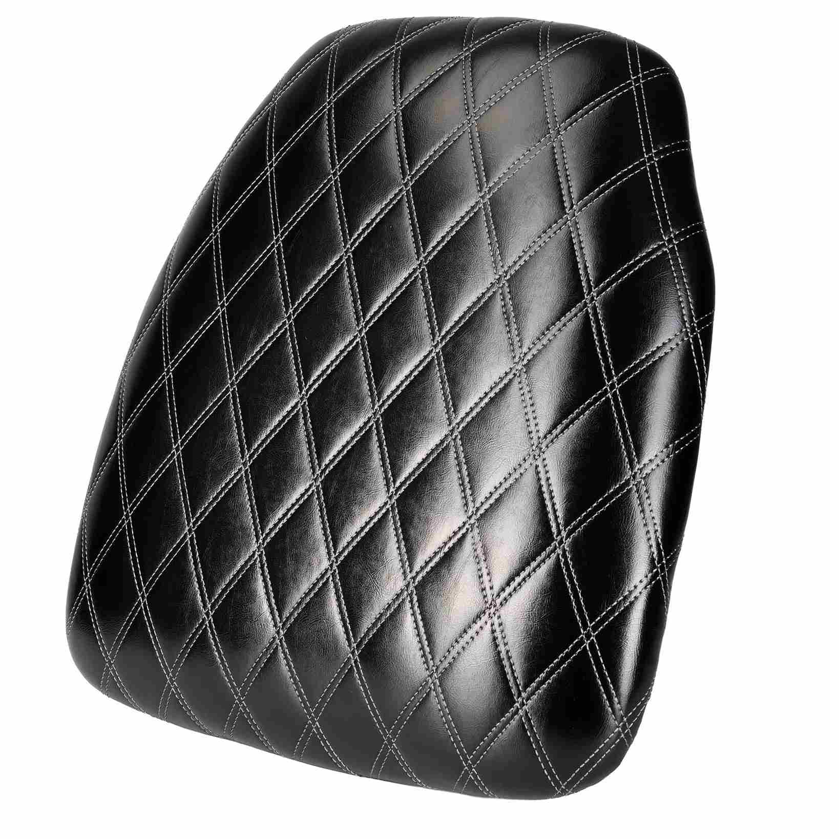 Chivari Black Vinyl Panel Back Chiavari Cushion with Bentley Stitching and SlipNot™ Technology CUSHPANVINBENTB-A