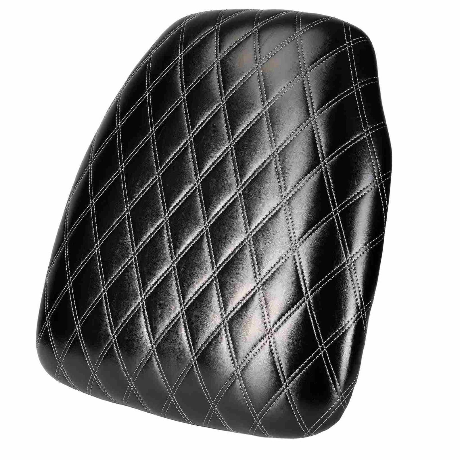 Chivari Black Vinyl Panel Back Chiavari Cushion with Bentley Stitching and SlipNot™ Technology CUSHPANVINBENTB-A