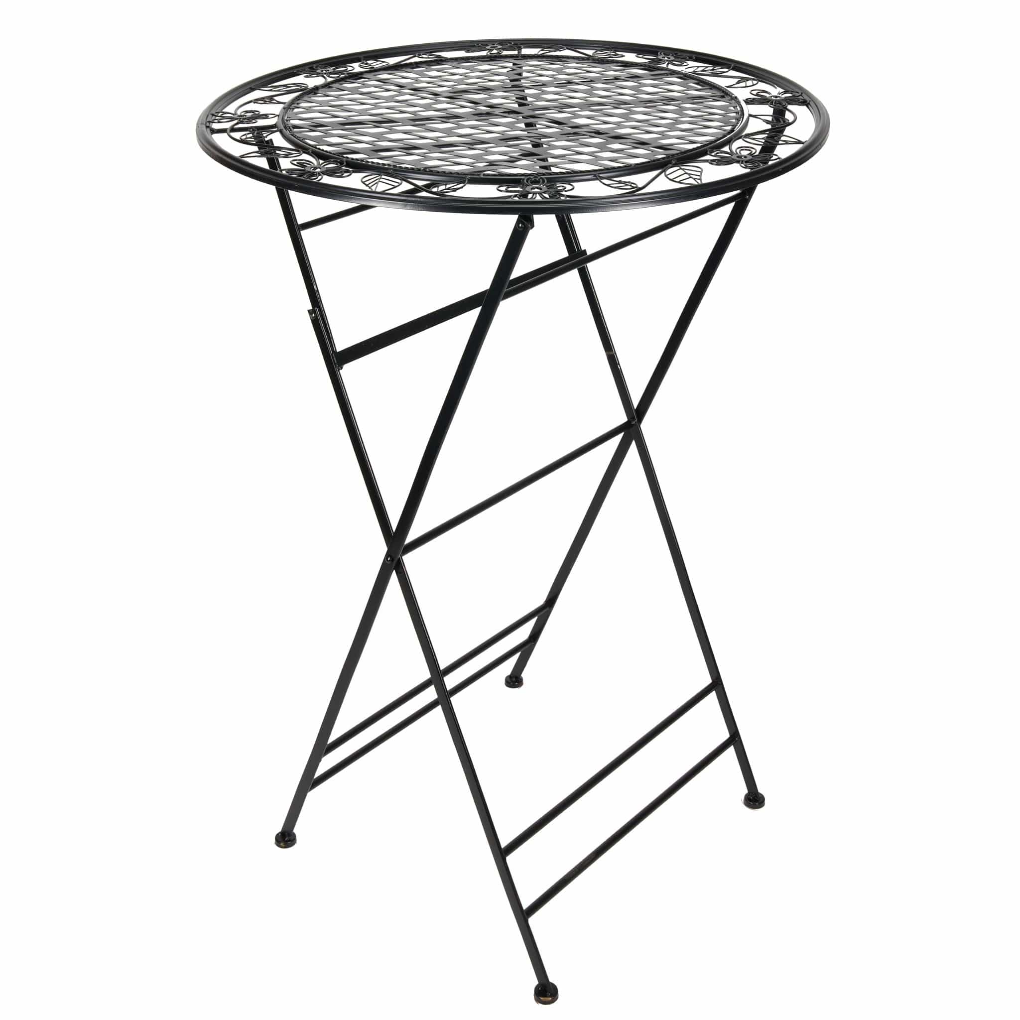 Chivari 32" Antique Black Bistro Cocktail Table TBBBMB-AX-T