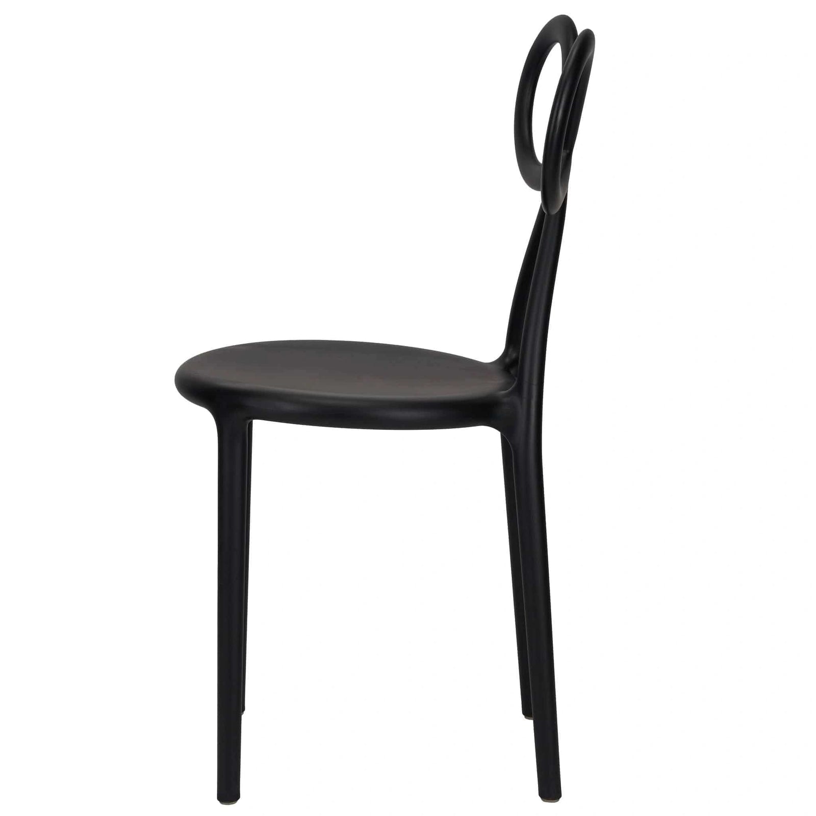 Chivari Black Resin Bow Chair with Round Seat CBORB-ZG