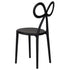 Chivari Black Resin Bow Chair with Round Seat CBORB-ZG