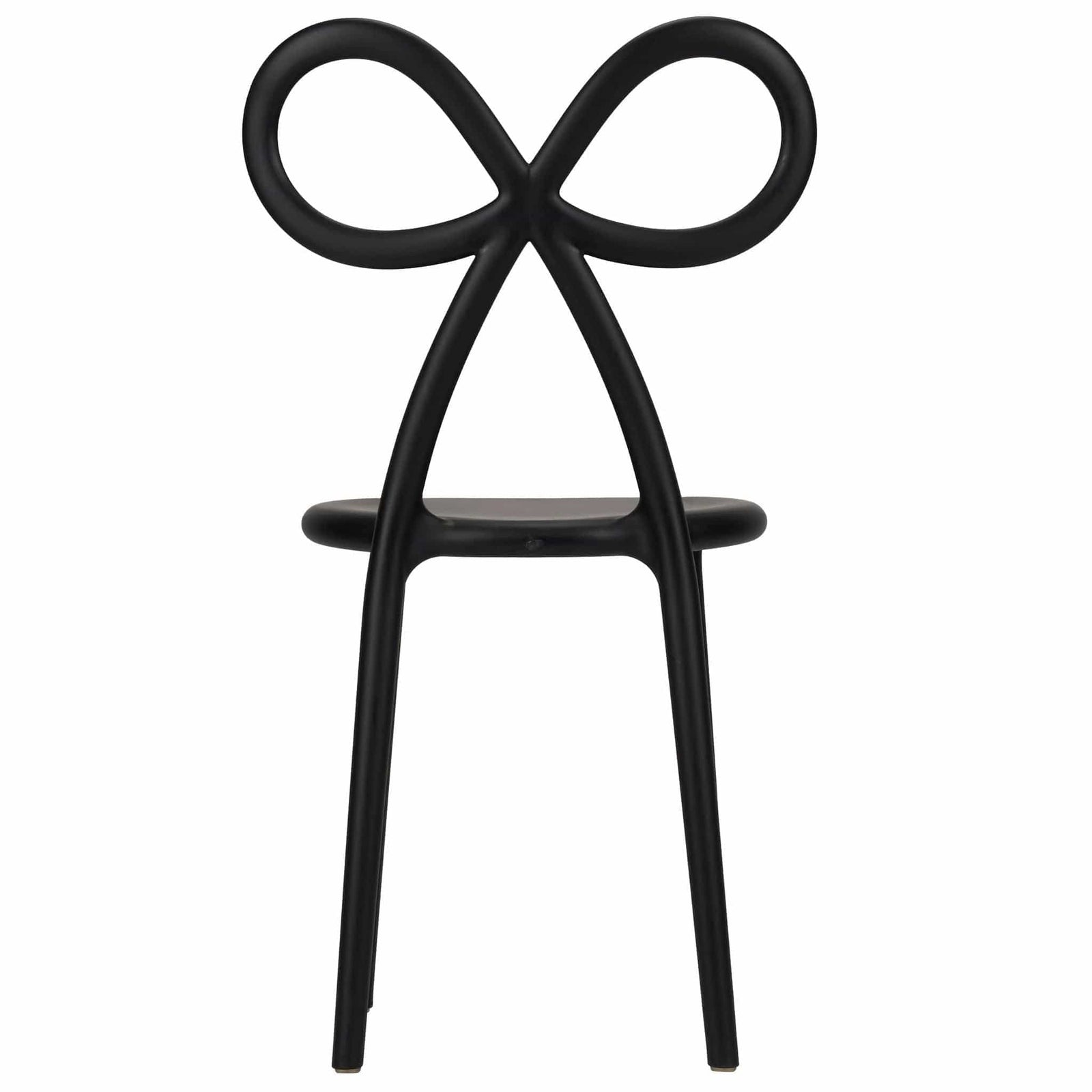 Chivari Black Resin Bow Chair with Round Seat CBORB-ZG