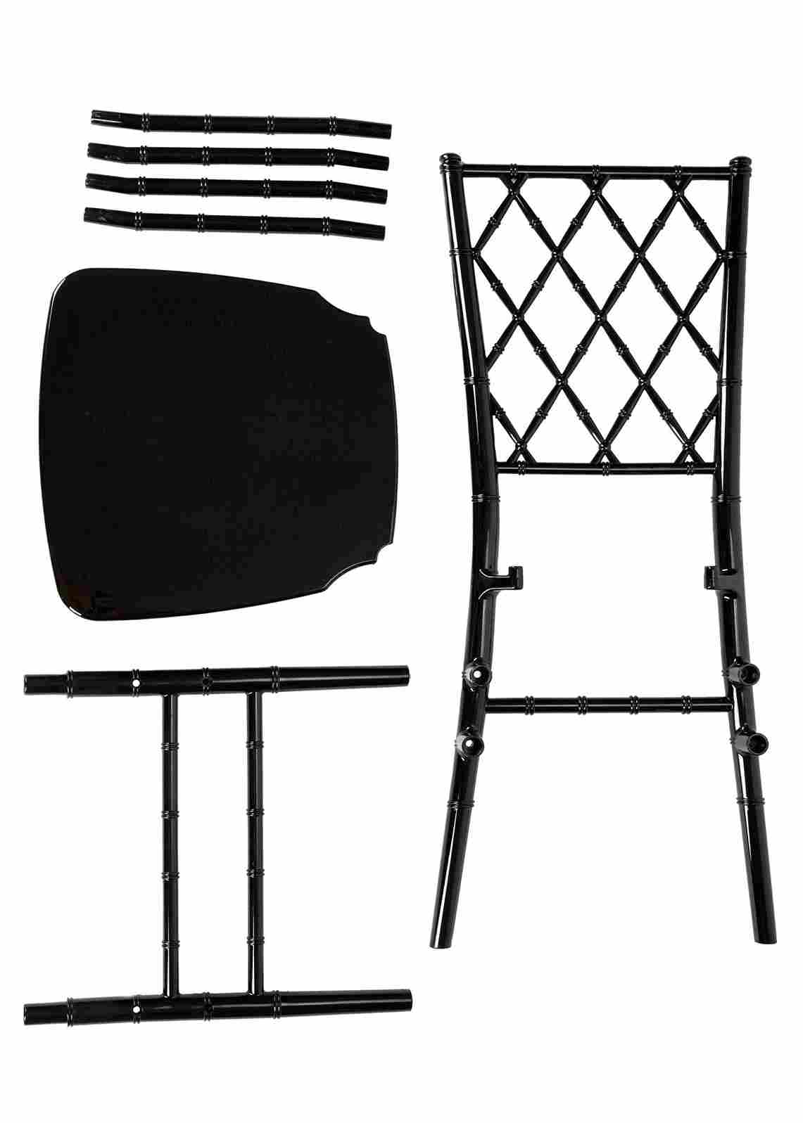 Chivari Black Diamond Back Chair - 4 Pack - Some Assembly Required CDRB-U-ZG-T-4