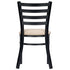 Chivari Ladder Back Restaurant Chair with Black Metal Frame and Light Gray Vinyl Seat CLMBVLGY-ZF-KT