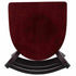 Chivari Ladder Back Restaurant Chair with Black Frame and Mahogany Wood Seat CLMBWMW-ZF-KT