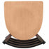 Chivari Ladder Back Restaurant Chair with Black Frame and Natural Wood Seat CLMBWNW-ZF-KT
