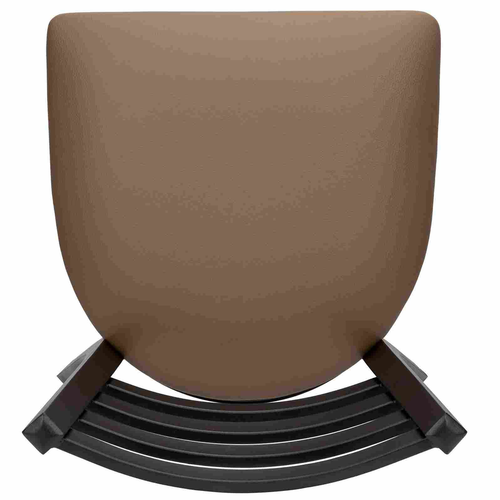 Chivari Ladder Back Restaurant Chair with Black Metal Frame and Taupe Vinyl Seat CLMBVTP-ZF-KT