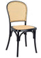 Chivari Black Bent Cane Resin Chair CBCBN-ZG-T