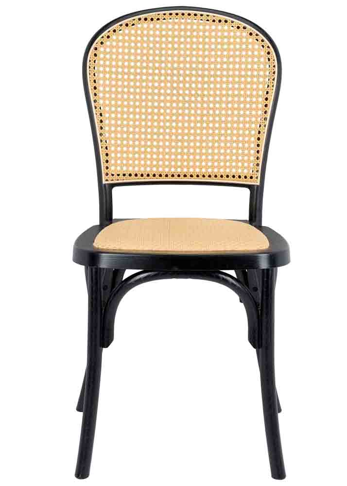 Chivari Black Bent Cane Resin Chair CBCBN-ZG-T