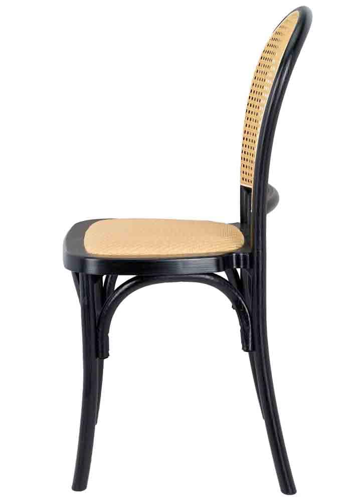 Chivari Black Bent Cane Resin Chair CBCBN-ZG-T