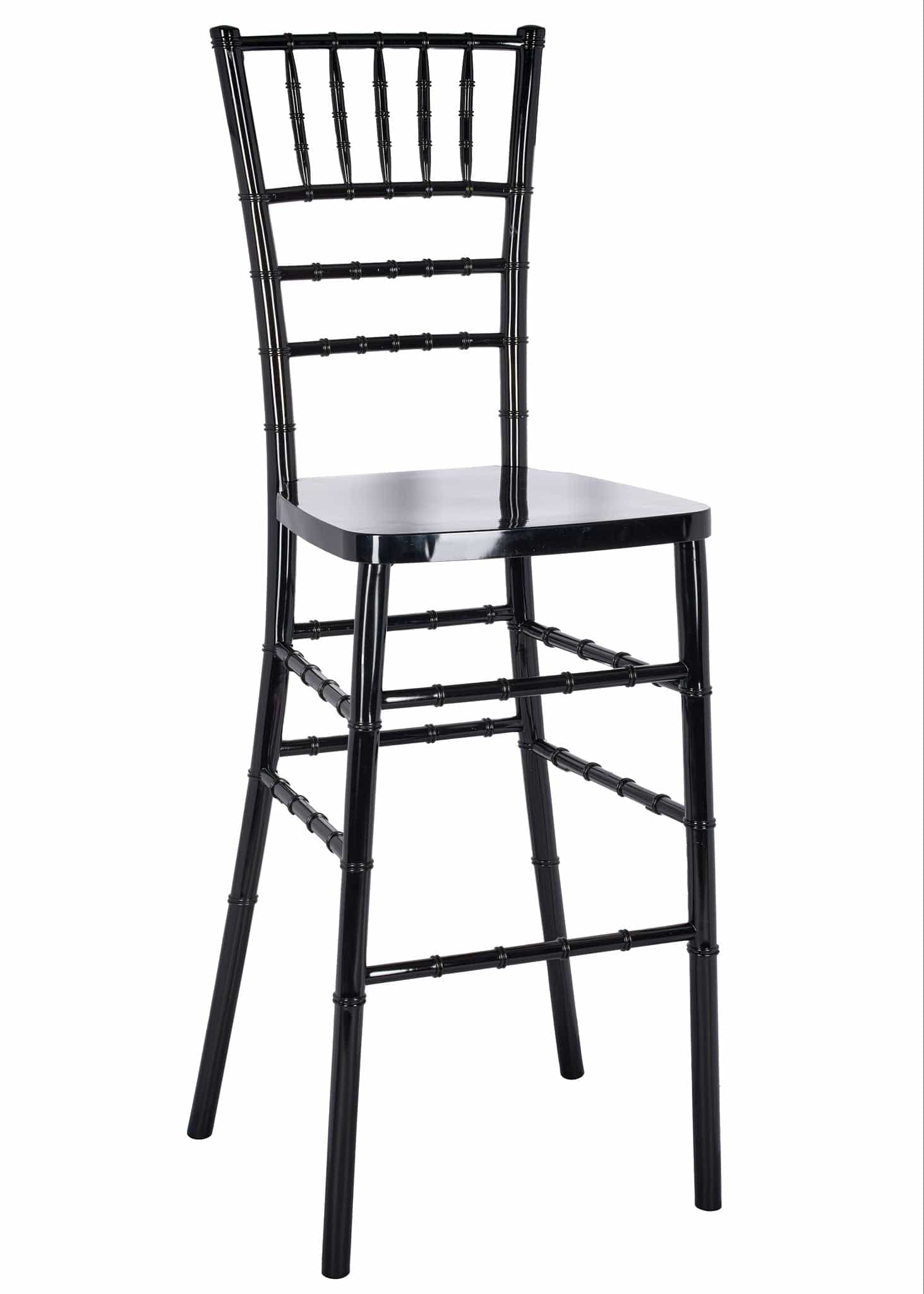 Chivari Black Resin Steel Skeleton™ Chiavari Barstool - 2 Pack - Some Assembly Required BCRB-KD-ST-AX-2