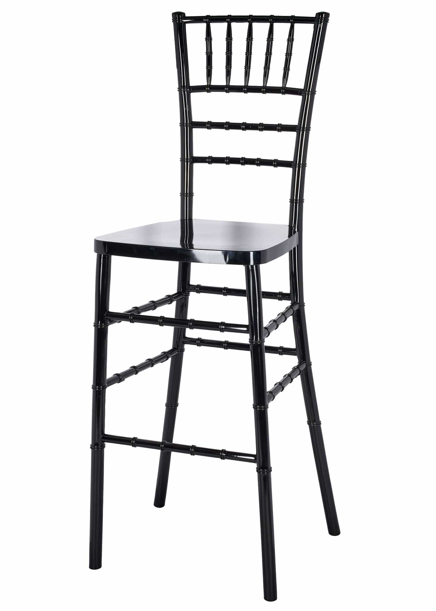 Chivari Black Resin Steel Skeleton™ Chiavari Barstool BCRB-ST-AX-T