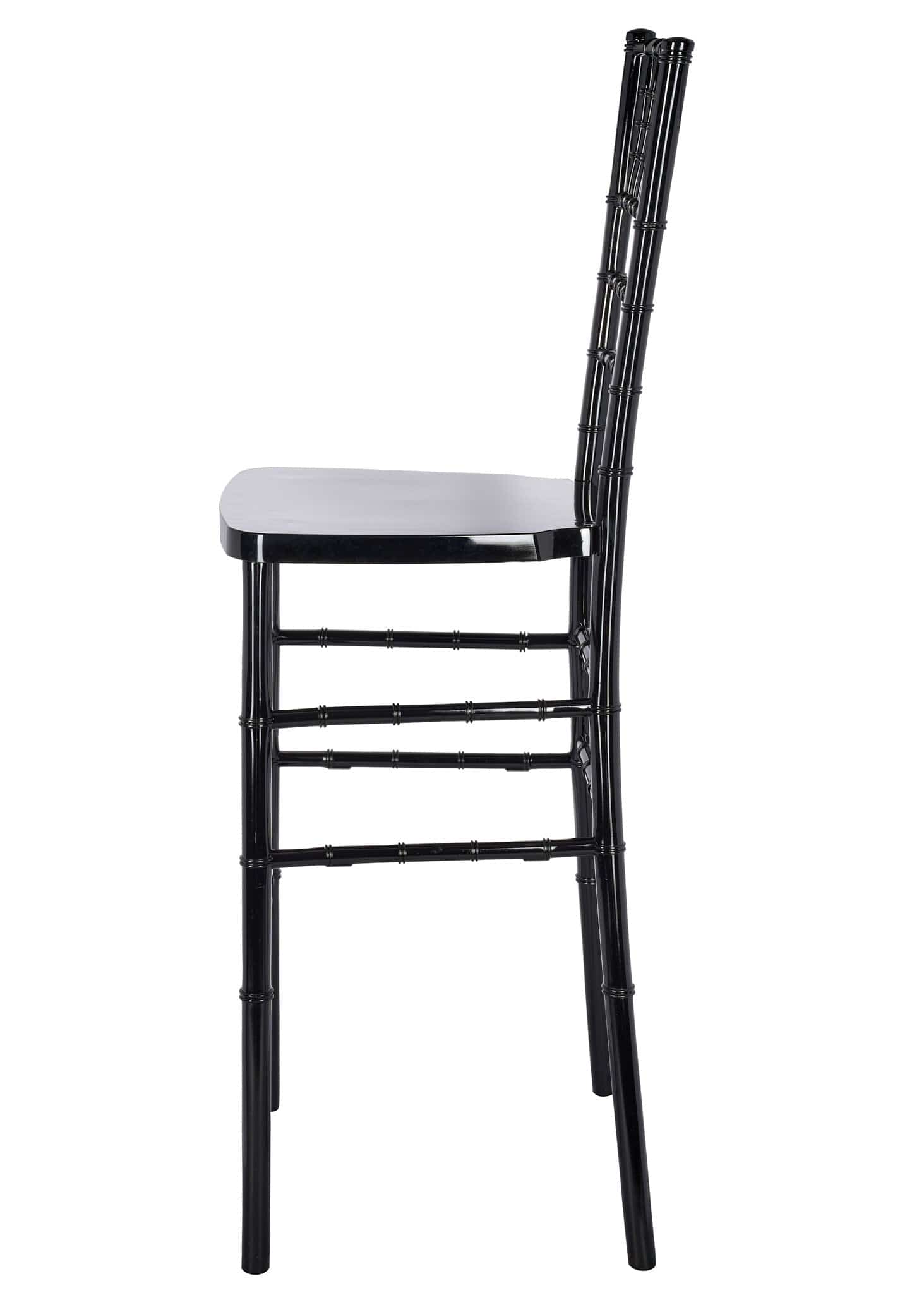Chivari Black Resin Steel Skeleton™ Chiavari Barstool BCRB-ST-AX-T