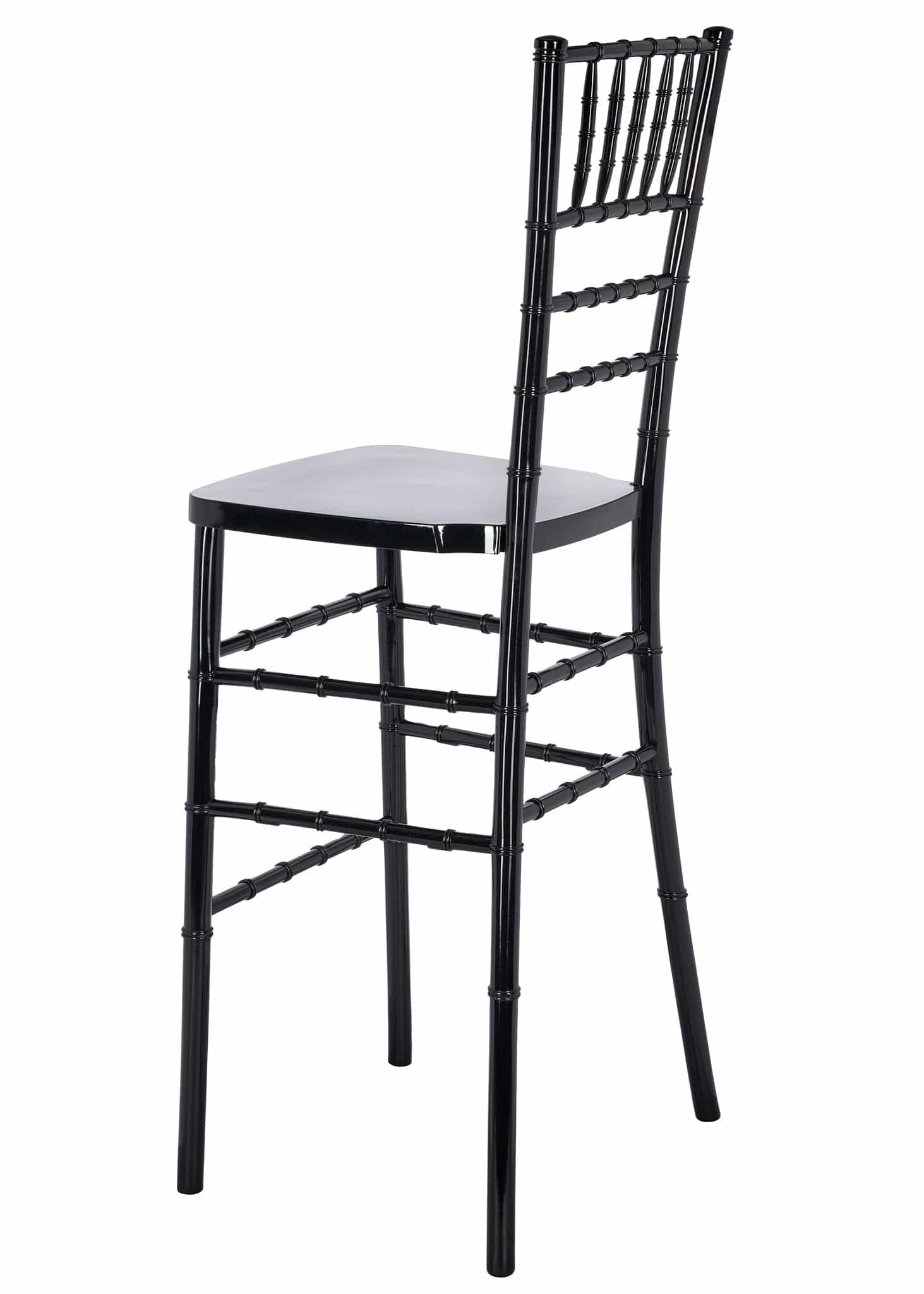 Chivari Black Resin Steel Skeleton™ Chiavari Barstool BCRB-ST-AX-T