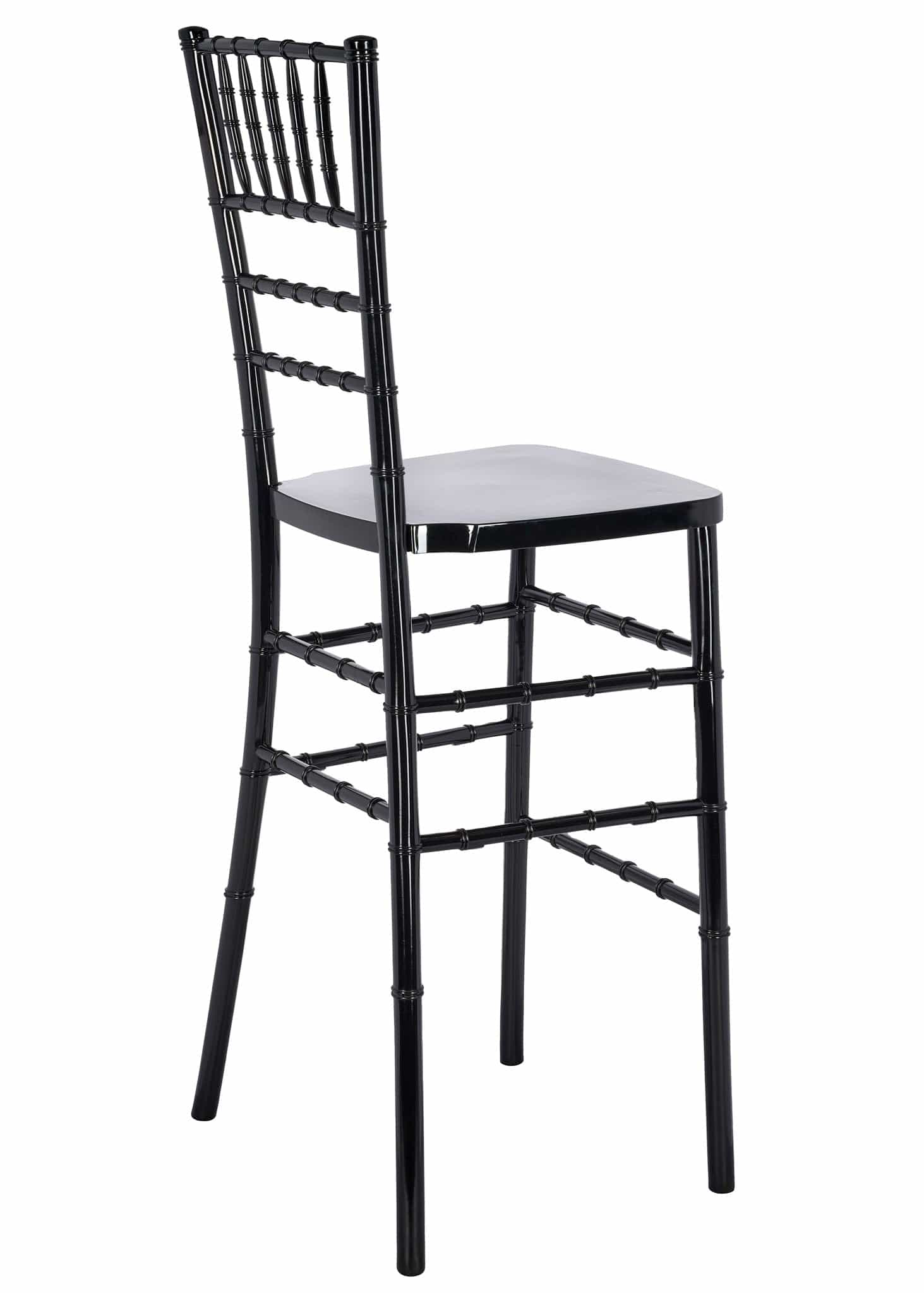 Chivari Black Resin Steel Skeleton™ Chiavari Barstool - 2 Pack - Some Assembly Required BCRB-KD-ST-AX-2