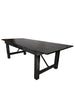 Chivari 96" x 40" (8 Foot) Black Rectangle Straight Leg Wood Farm Table TFARMRT9640-BLACK-S-LEG-AX-T