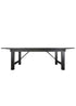 Chivari 96" x 40" (8 Foot) Black Rectangle Straight Leg Wood Farm Table TFARMRT9640-BLACK-S-LEG-AX-T