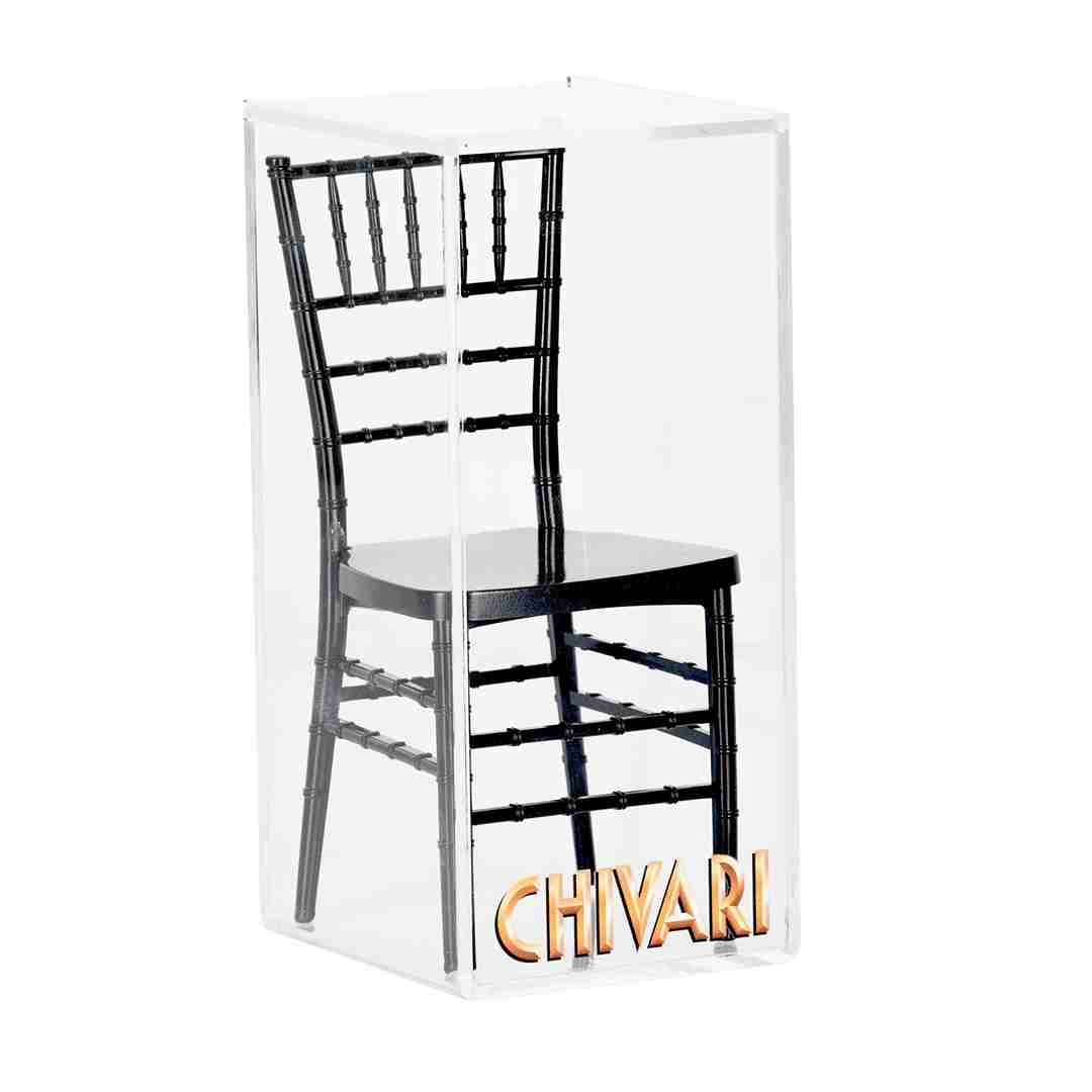 Chivari Black Mini Chiavari Chair 1:6 Scale Model CCRB-TY-AX