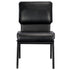 Chivari Black Vinyl on Black Frame 20.5" Cut Away Back Church Chair CH20BBV-ZF-T