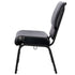 Chivari Black Vinyl on Black Frame 20.5" Cut Away Back Church Chair CH20BBV-ZF-T
