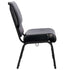 Chivari Black Vinyl on Black Frame 20.5" Cut Away Back Church Chair CH20BBV-ZF-T