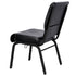 Chivari Black Vinyl on Black Frame 20.5" Cut Away Back Church Chair CH20BBV-ZF-T