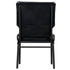 Chivari Black Vinyl on Black Frame 20.5" Cut Away Back Church Chair CH20BBV-ZF-T