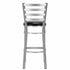 Chivari Ladder Back Bar Stool with Silver Frame and Black Vinyl Seat BLMSVB-ZF-KT