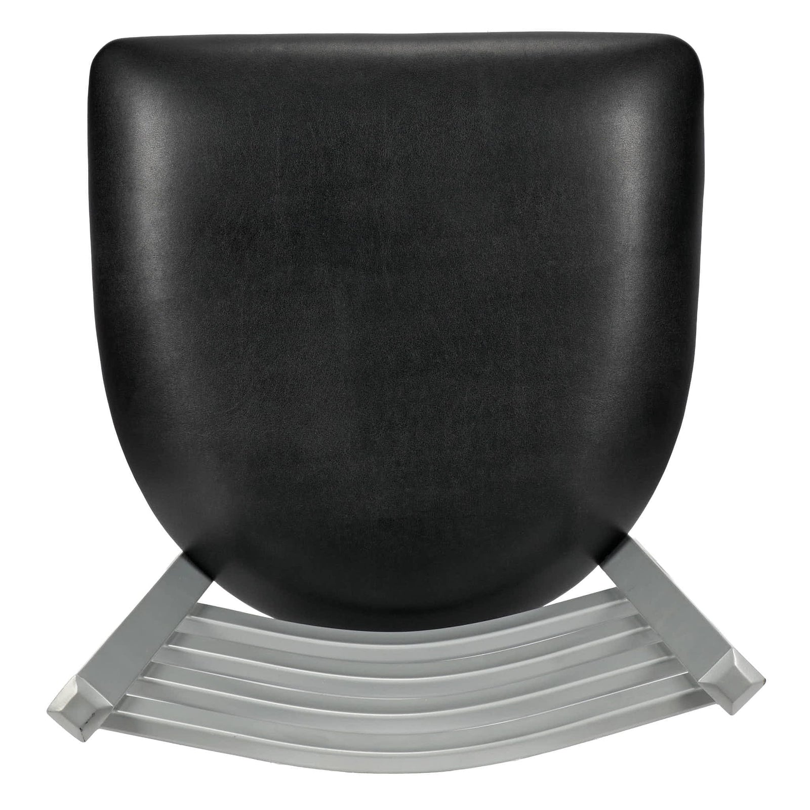 Chivari Ladder Back Bar Stool with Silver Frame and Black Vinyl Seat BLMSVB-ZF-KT