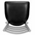 Chivari Ladder Back Restaurant Chair with Silver Frame and Black Vinyl Seat CLMSVB-ZF-KT
