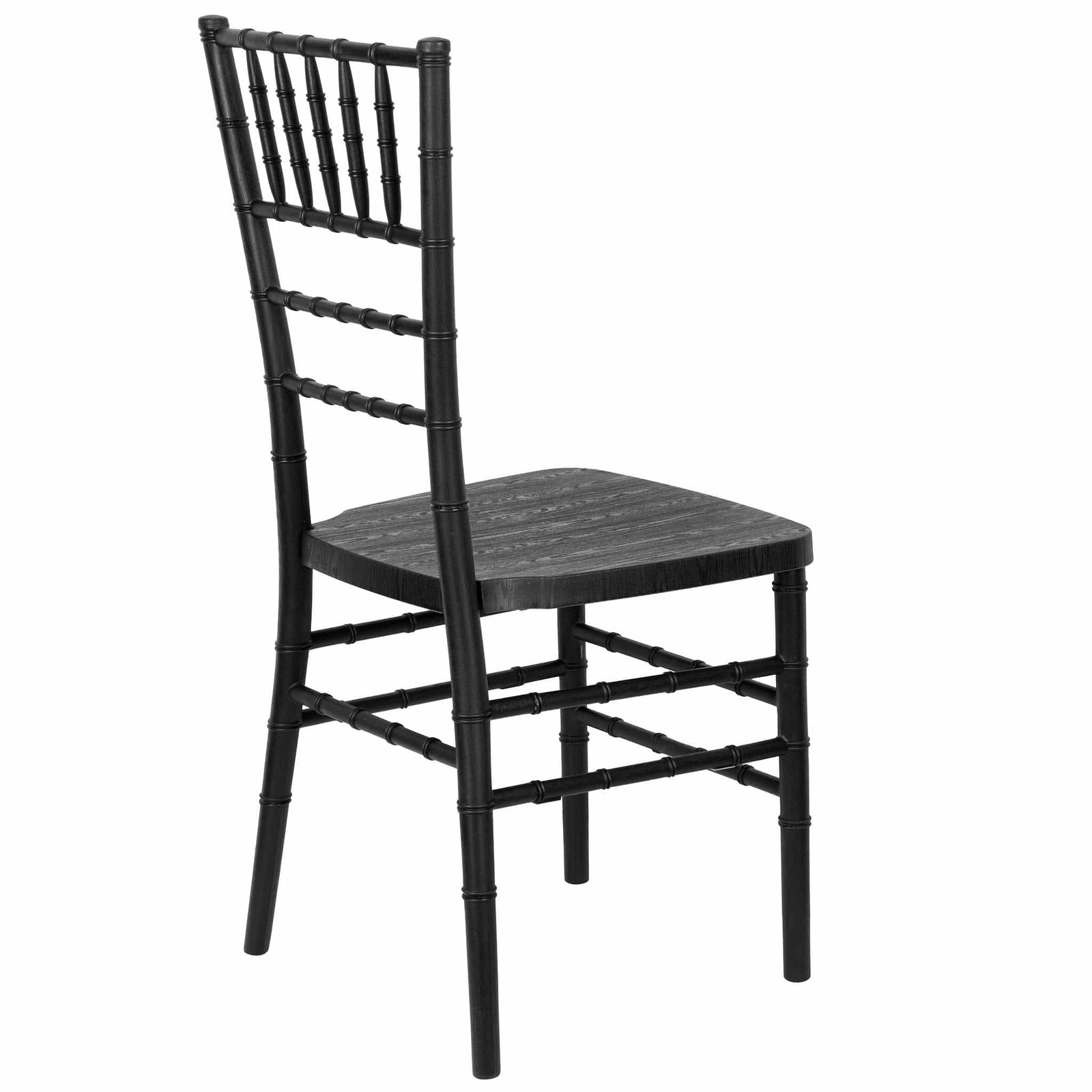 Chivari Black Woodgrain™ Resin Steel Skeleton Chiavari Chair CCRBB-STEEL-AX-T