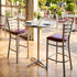 Chivari 32" Round Stainless Steel Bar Height Cocktail Table Kit TKITRD32SS-AX-T