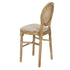 Chivari Antique Distressed Wood Louis Pop Barstool with Rattan Back BLPWANTIQ-FR-ZG-T
