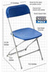 Chivari Blue Folding Chair (Steel-Poly Chair) CFPBLU-AX-T
