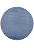 Toulouse 40" Round Glass Top Blue and White Rattan French Bistro Table TBTPBLU-KT-AX-T