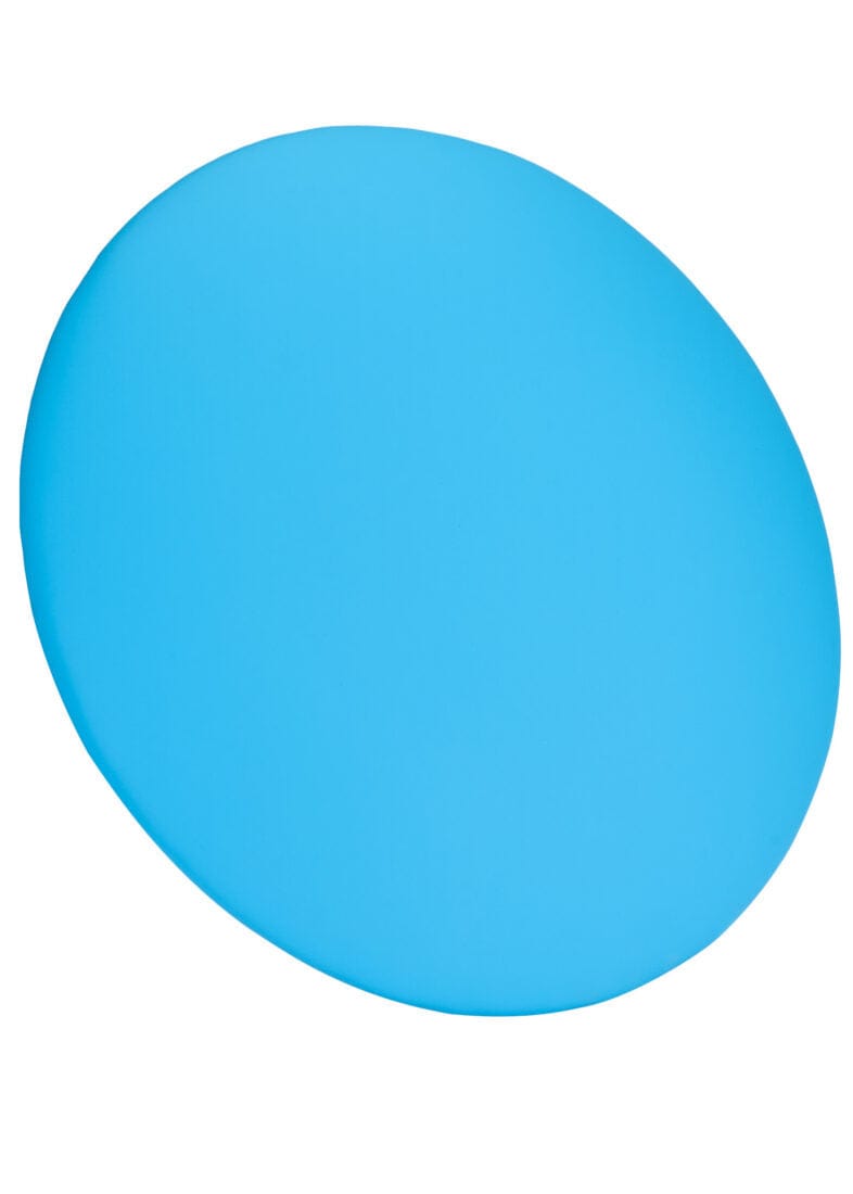 Chivari Sky Blue Round Vinyl Panel Back Cushion CUSH-PANVIN-RDBLU-ZG-T