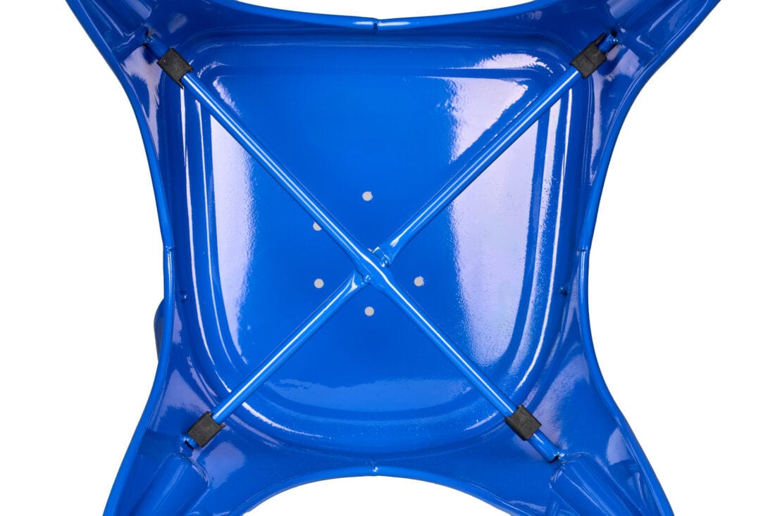 Chivari Blue Hi Gloss Tolix Style Metal Chair CTMBLU-AX-T