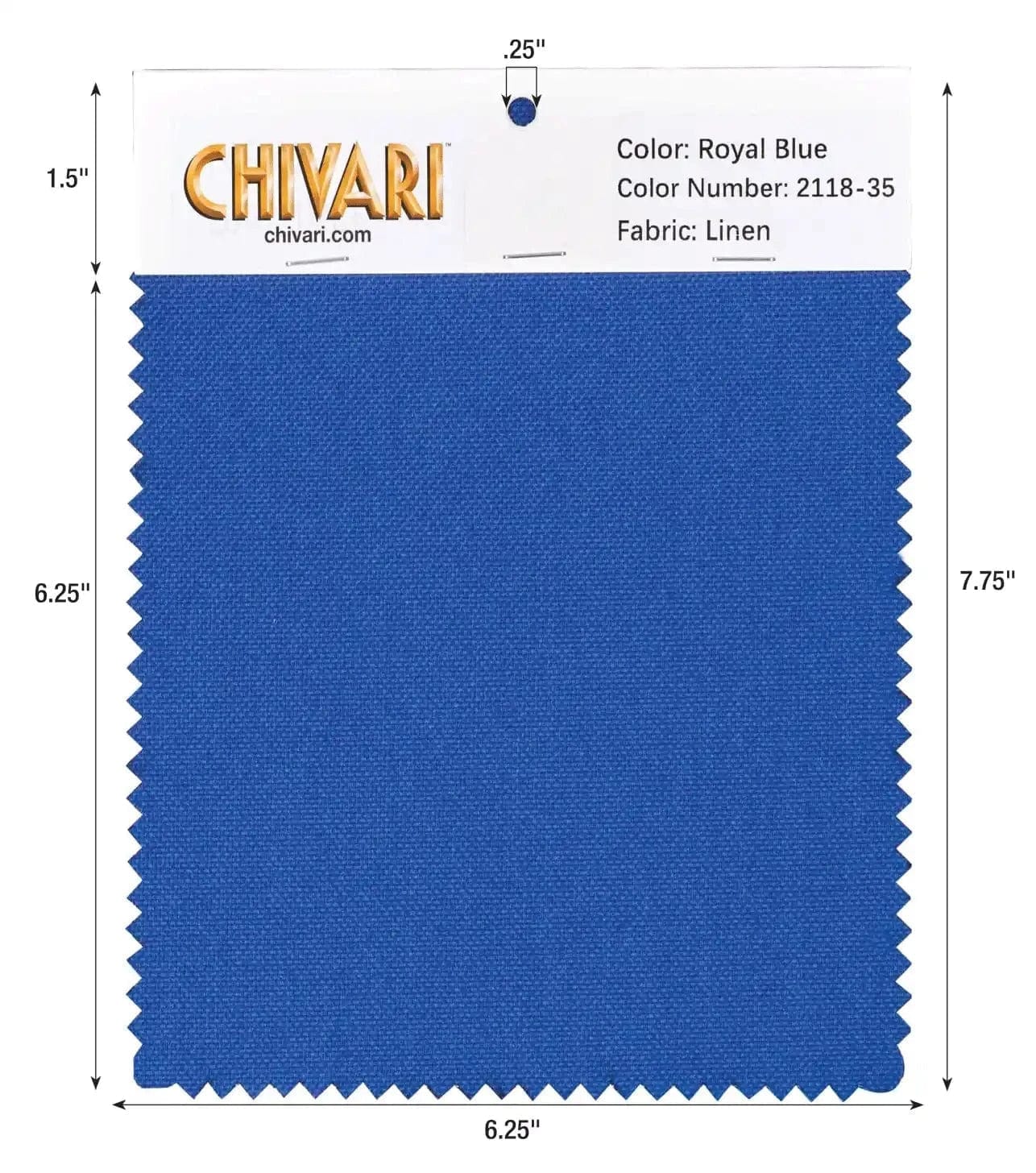 Chivari World’s Best Cushion Fabric Swatch – Royal Blue SW-L-RBLU-A