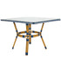 Toulouse 48" x 36" Glass Top Blue and White French Bistro Table TBTP4836BLU-KT-AX-T