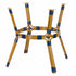 Toulouse 48" x 36" Glass Top Blue and White French Bistro Table TBTP4836BLU-KT-AX-T