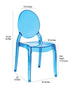 Chivari Blue Clear Resin Oval Back Sophia Ghost Chair CGSRBLU-ZG-T