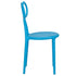 Chivari Blue Resin Bow Chair with Round Seat CBORBLU-ZG