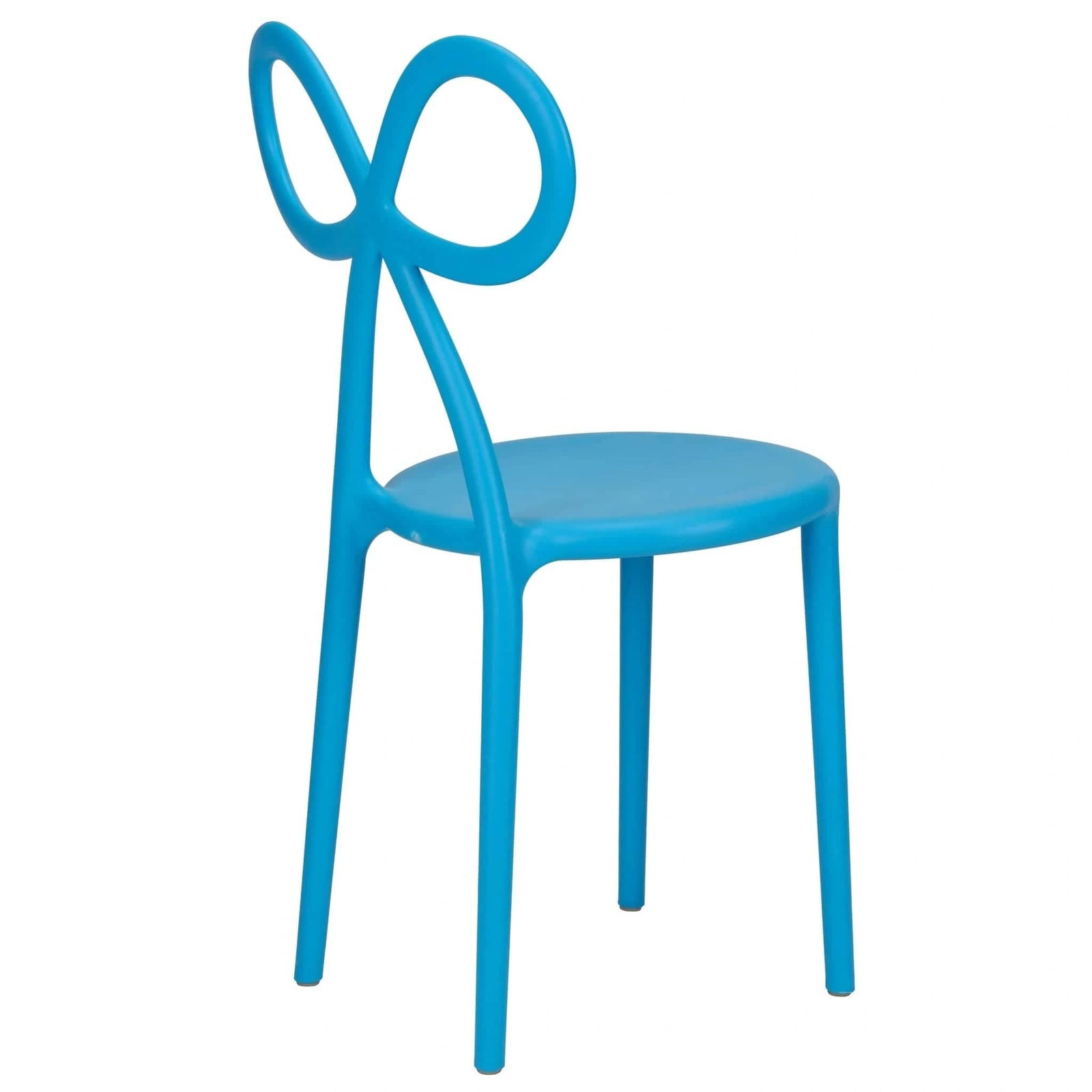 Chivari Blue Resin Bow Chair with Round Seat CBORBLU-ZG