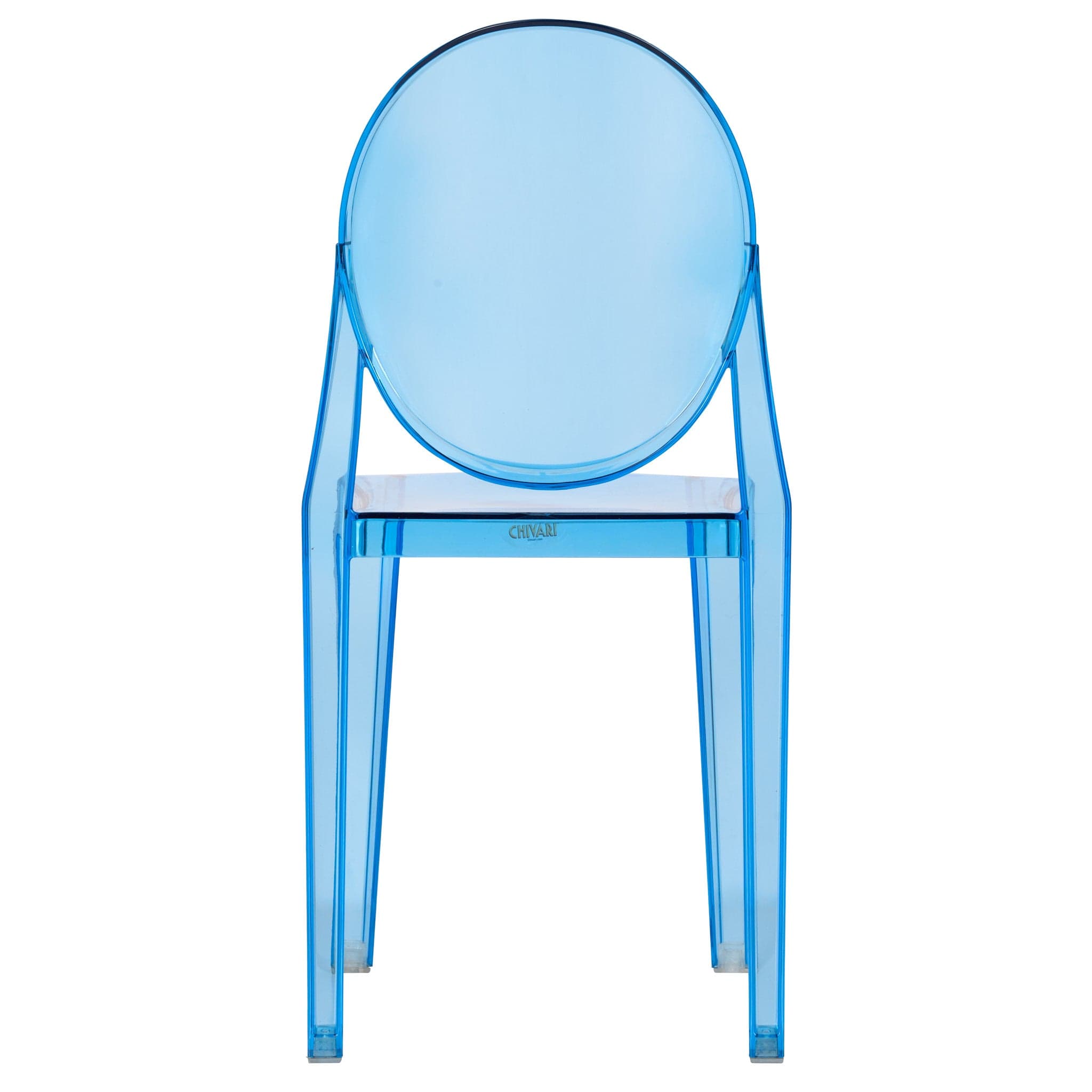 Chivari Blue Resin Kids Victoria Ghost Chair CGVRBL-KID-ZG-T