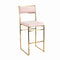 Chivari Melissa Barstool in Gold Stainless Steel Frame with Blush Cushion Seat and Back BMMG-BLSH-KIT-AX